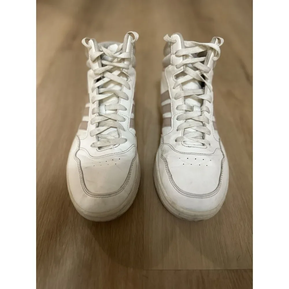 ADIDAS HOOPS 3.0 MID Ladies Size 9‎ Lavender And White Altheisure
